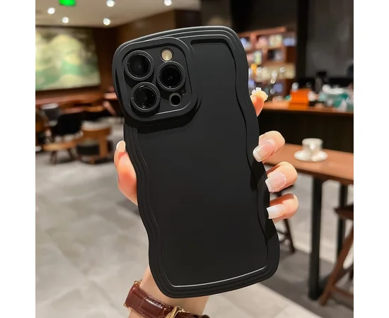 Силиконовый чехол "Candy Wavy" для Apple iPhone 14 Pro Max Черный