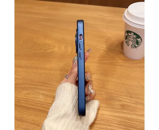 Силиконовый чехол "Luxury Matte" with MagSafe для Apple iPhone 14 Pro Синий