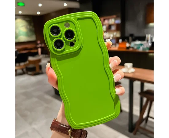 Силиконовый чехол "Candy Wavy" для Apple iPhone 15 Pro Зеленый