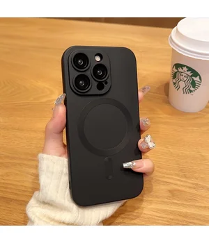 Силиконовый чехол "Luxury Matte" with MagSafe для Apple iPhone 15 Pro Черный Силиконовый чехол "Luxury Matte" with MagSafe для Apple iPhone 15 Pro Черный