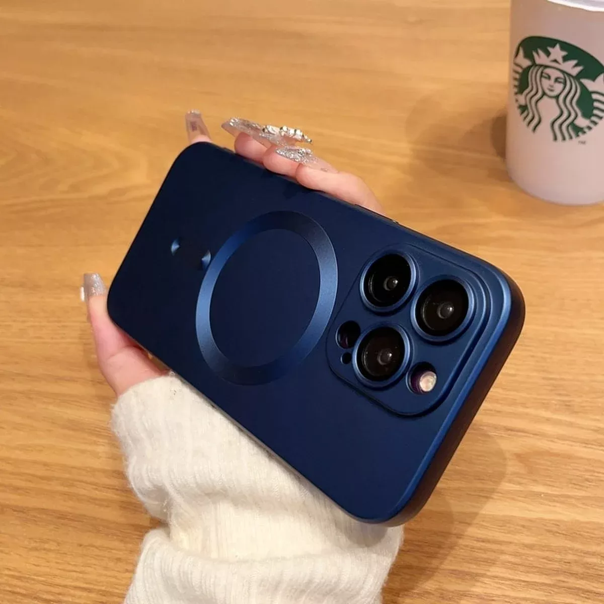 Силиконовый чехол "Luxury Matte" with MagSafe для Apple iPhone 13 Pro Синий