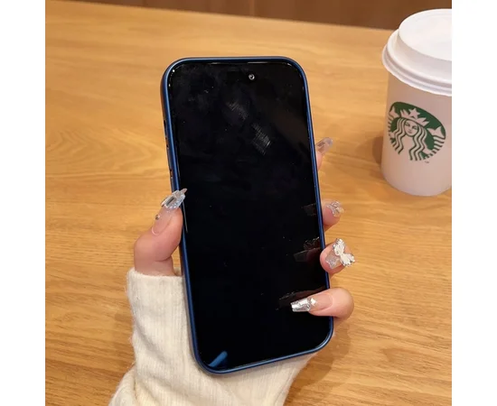 Силиконовый чехол "Luxury Matte" with MagSafe для Apple iPhone 14 Pro Синий