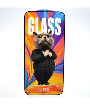 Защитное стекло "MR CAT" ESD для Apple iPhone 14 Pro Max Черный Защитное стекло "MR CAT" ESD для Apple iPhone 14 Pro Max Черный