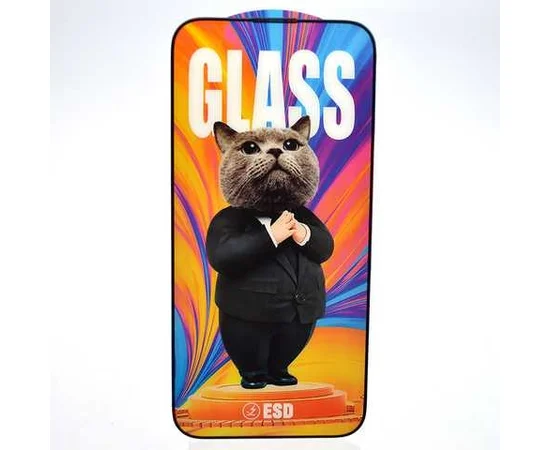 Захисне скло "MR CAT" ESD для Apple iPhone 14 Pro Max Чорний