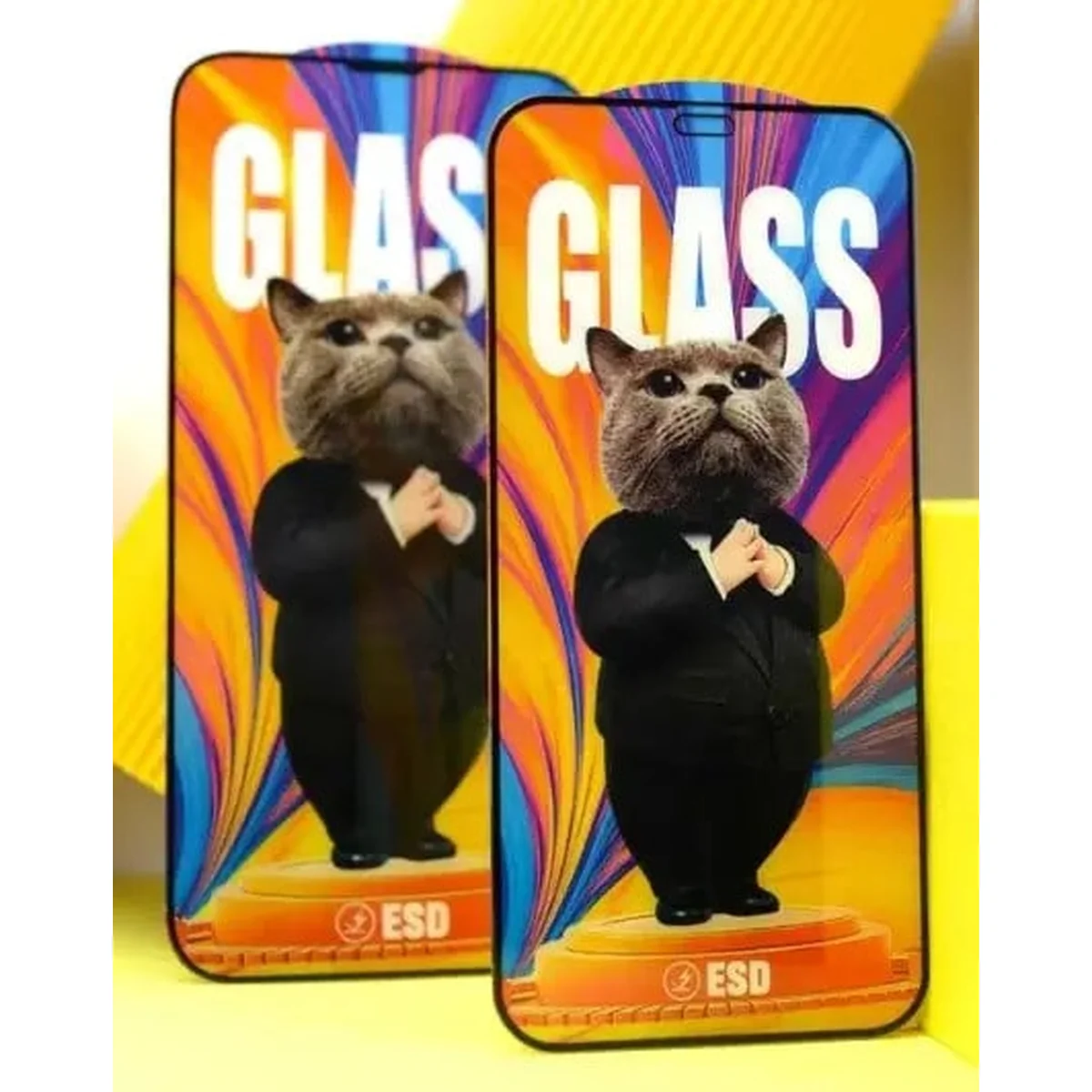 Защитное стекло "MR CAT" ESD для Apple iPhone 14 Pro Max Черный