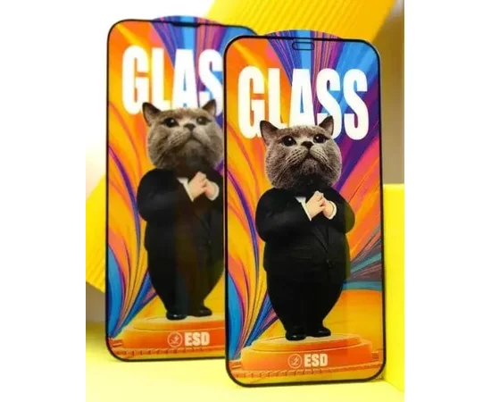 Захисне скло "MR CAT" ESD для Apple iPhone 14 Pro Max Чорний