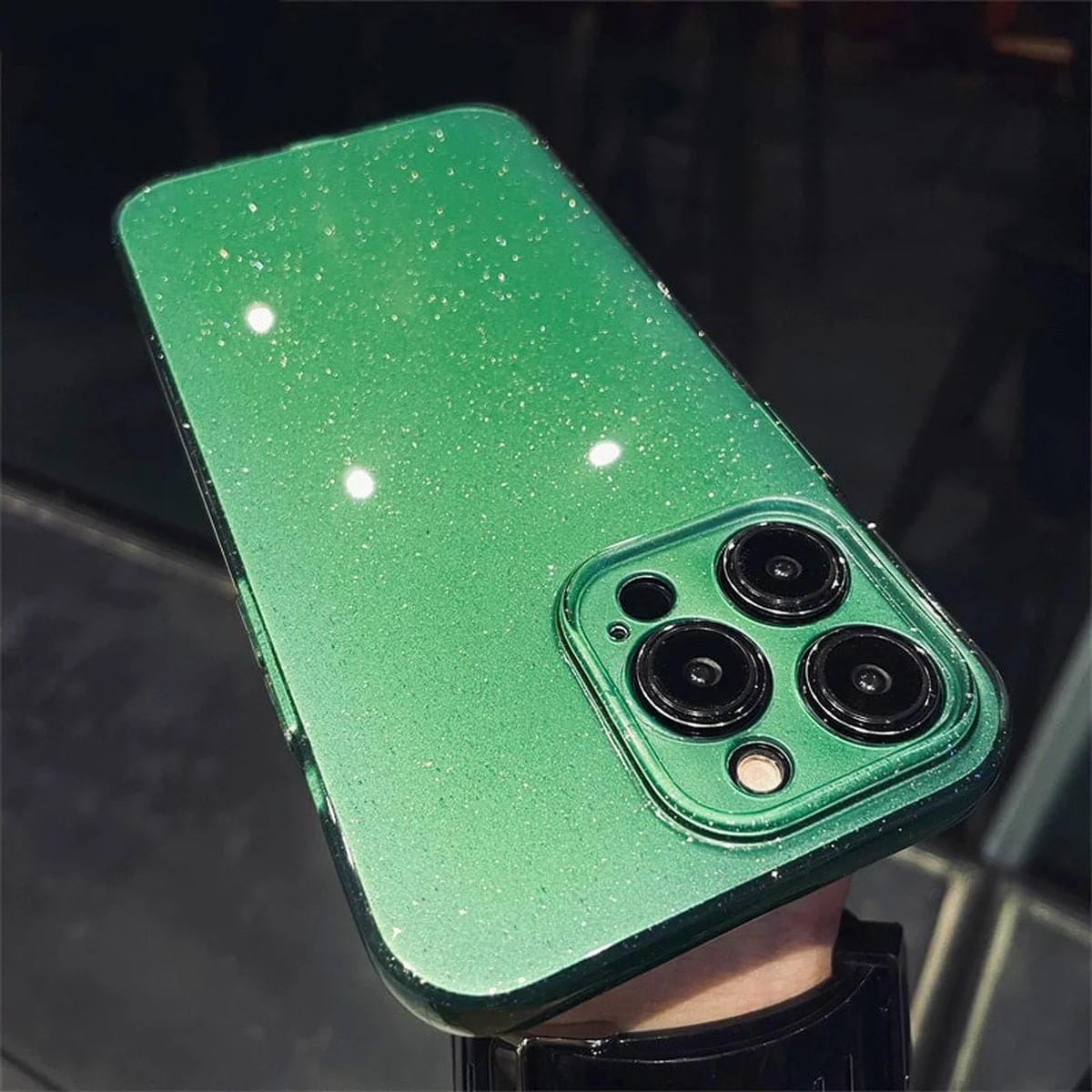 Силиконовый чехол "Bling color" для Apple iPhone 14 Pro Зеленый