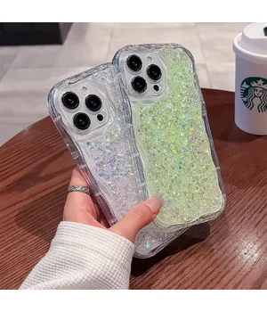 Силиконовый чехол "Bling Cute Wave" для Apple iPhone 14 Pro Синий Силиконовый чехол "Bling Cute Wave" для Apple iPhone 14 Pro Синий