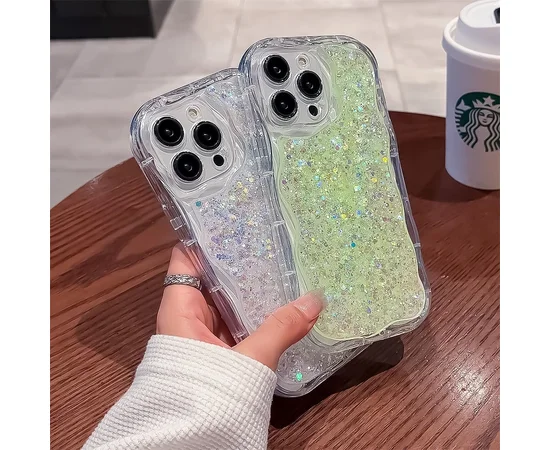 Силиконовый чехол "Bling Cute Wave" для Apple iPhone 14 Pro Зеленый