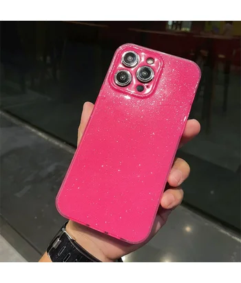Силіконовий чохол "Bling color" для Apple iPhone 14 Pro Max Яскраво-рожевий