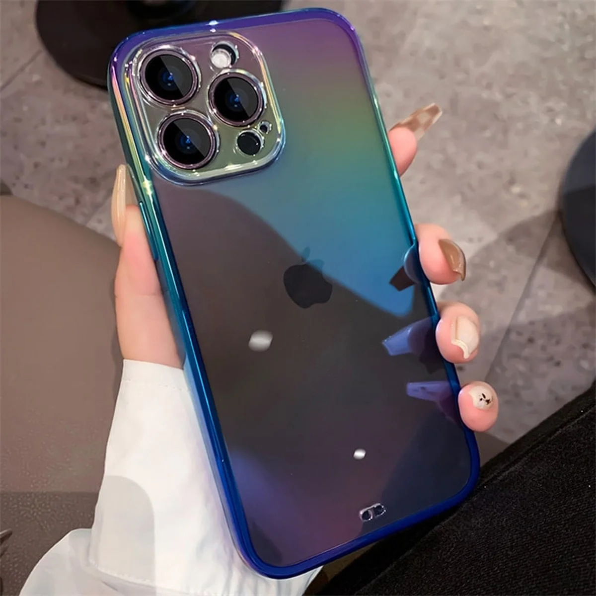 Силіконовий чохол "Laser Gradient" для iPhone 12 Pro Max Темний