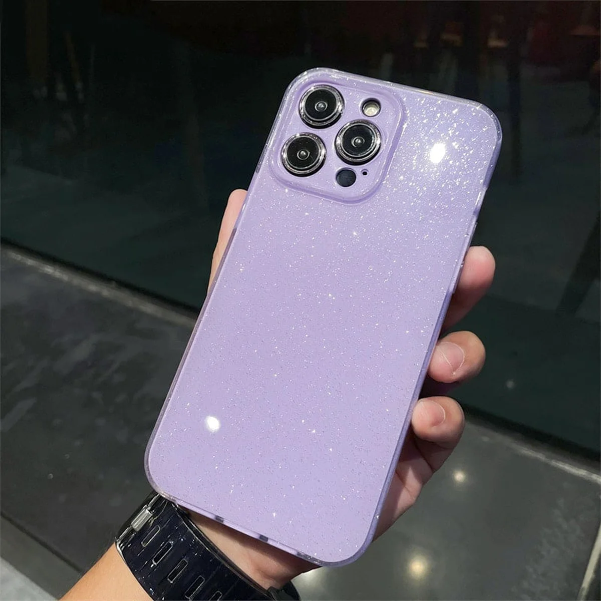 Силиконовый чехол "Bling color" для Apple iPhone 14 Pro Max Фиолетовый