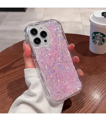 Силіконовий чохол "Bling Cute Wave" для Apple iPhone 14 Pro Max Рожевий
