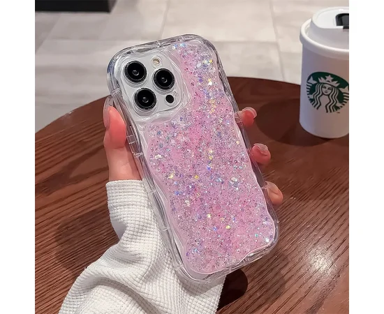 Силиконовый чехол "Bling Cute Wave" для Apple iPhone 13 Pro Max Розовый