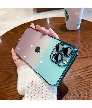 Силіконовий чохол "Electroplate Gradient" для Apple iPhone 13 Pro Max Фіолетово-синій