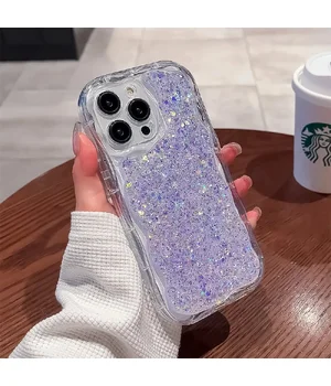 Силиконовый чехол "Bling Cute Wave" для Apple iPhone 14 Pro Max Фиолетовый