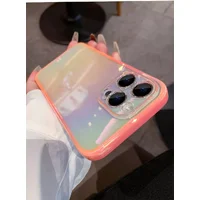 Силиконовый чехол "Laser Gradient" для iPhone 14 Pro Max Розовый