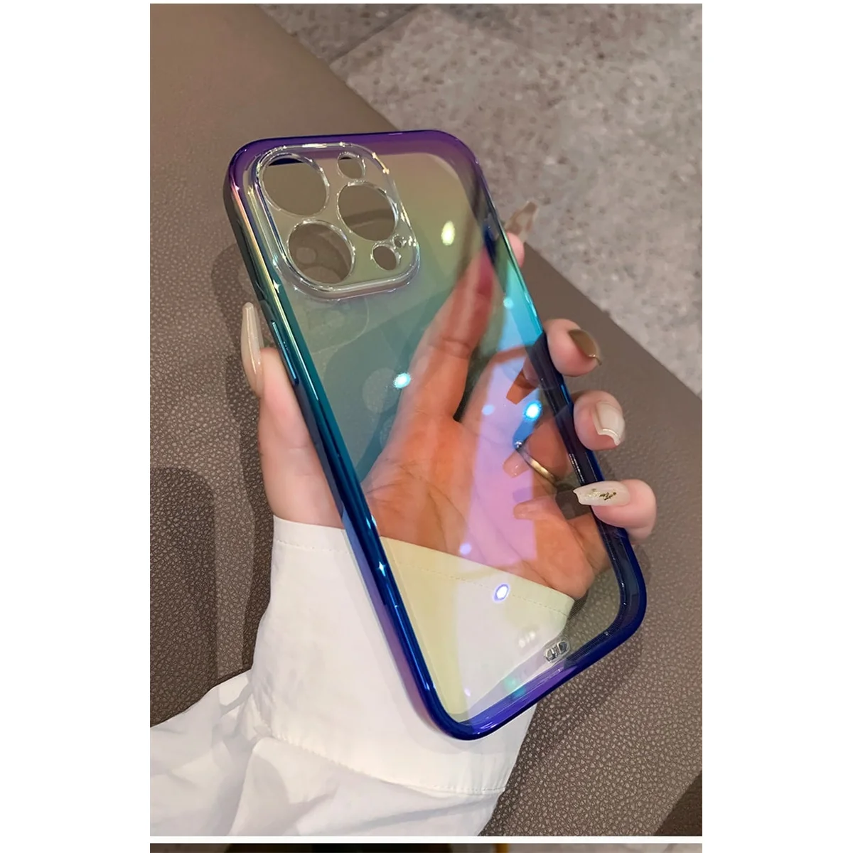 Силіконовий чохол "Laser Gradient" для iPhone 12 Pro Max Темний