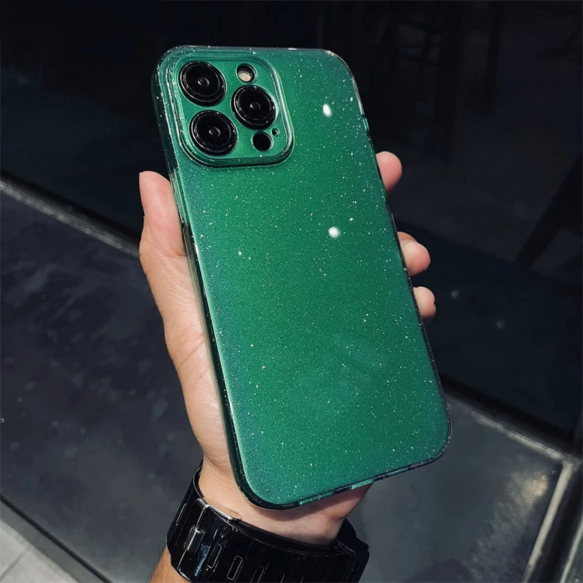 Силіконовий чохол "Bling color" для Apple iPhone 14 Pro Зелений