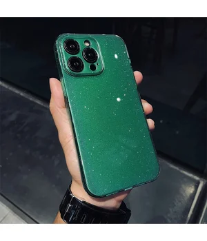 Силиконовый чехол "Bling color" для Apple iPhone 14 Pro Зеленый Силиконовый чехол "Bling color" для Apple iPhone 14 Pro Зеленый