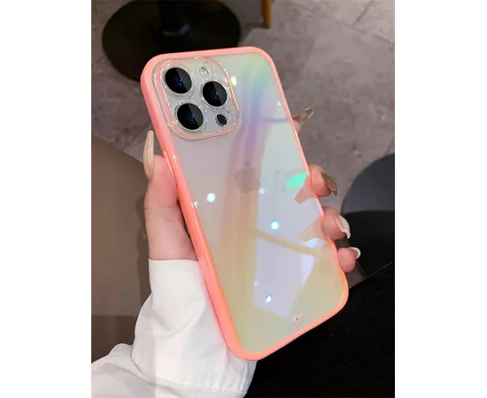 Силиконовый чехол "Laser Gradient" для iPhone 14 Pro Max Розовый