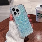 Силиконовый чехол "Bling Cute Wave" для Apple iPhone 14 Pro Синий
