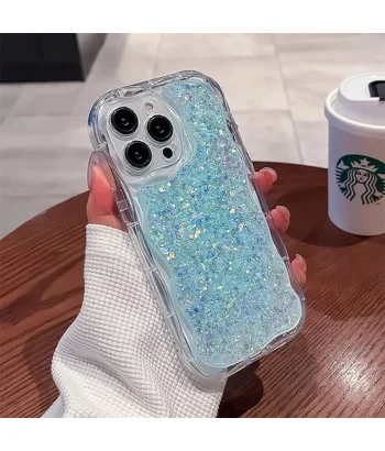 Силіконовий чохол "Bling Cute Wave" для Apple iPhone 14 Pro Синій Силіконовий чохол "Bling Cute Wave" для Apple iPhone 14 Pro Синій