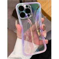 Силиконовый чехол "Laser Gradient" для iPhone 12 Pro Max Светлый