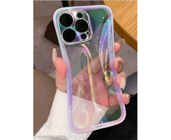 Силиконовый чехол "Laser Gradient" для iPhone 14 Pro Max Светлый