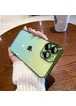 Силиконовый чехол "Electroplate Gradient" для Apple iPhone 15 Pro Max Сине-желтый