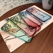 Силиконовый чехол "Electroplate Gradient" для Apple iPhone 15 Pro Max Сине-желтый