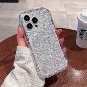 Силіконовий чохол "Bling Cute Wave" для iPhone 13 Pro Max Срібний