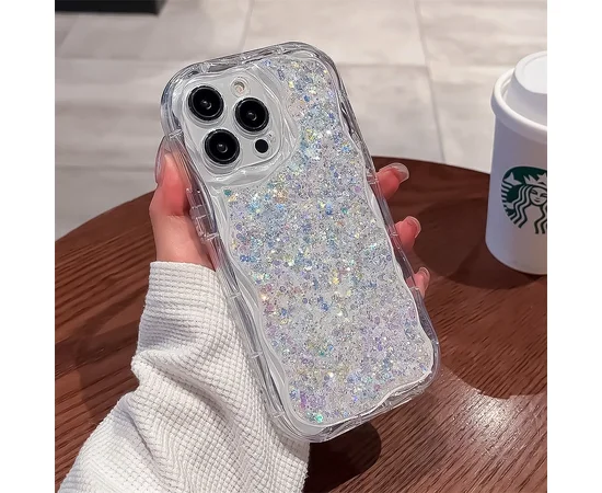Силіконовий чохол "Bling Cute Wave" для iPhone 13 Pro Max Срібний