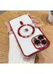Силіконовий чохол "Transparent Plating" with MagSafe для Apple iPhone 16 Pro Max Червоний