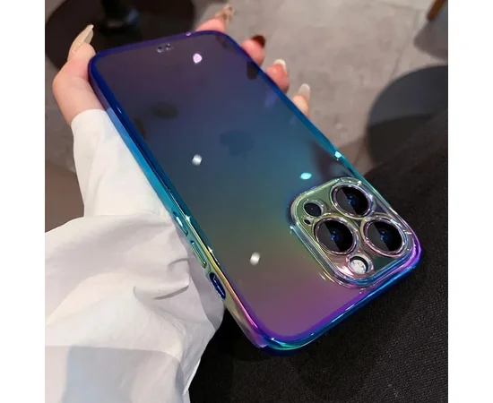 Силиконовый чехол "Laser Gradient" для iPhone 14 Pro Max Темный