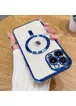 Силиконовый чехол "Transparent Plating" with MagSafe для Apple iPhone 11 Pro Синий