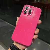 Силиконовый чехол "Bling color" для Apple iPhone 15 Pro Ярко-Розовый