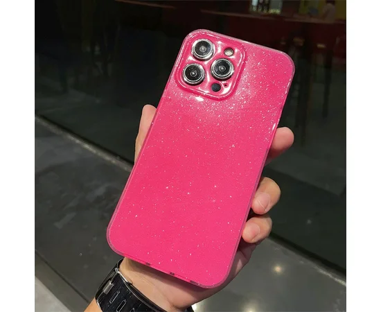 Силиконовый чехол "Bling color" для Apple iPhone 15 Pro Ярко-Розовый
