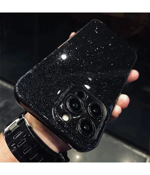 Силиконовый чехол "Bling color" для Apple iPhone 13 Pro Max Черный