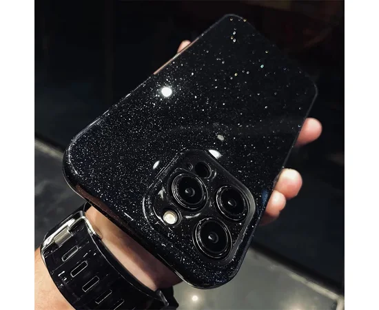Силиконовый чехол "Bling color" для Apple iPhone 15 Pro Черный