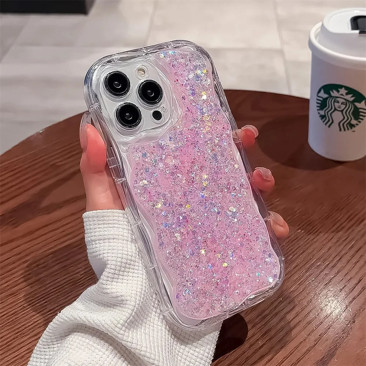 Силіконовий чохол "Bling Cute Wave" для Apple iPhone 14 Pro Рожевий