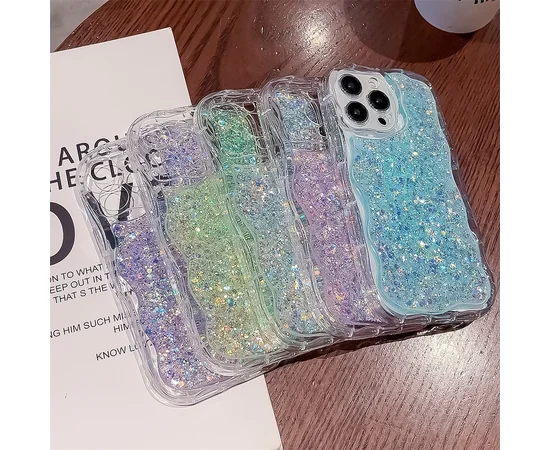 Силіконовий чохол "Bling Cute Wave" для iPhone 13 Pro Max Срібний