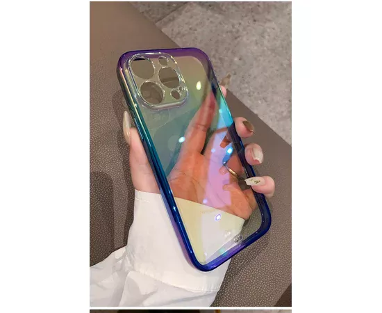 Силиконовый чехол "Laser Gradient" для iPhone 14 Pro Max Темный