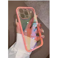 Силіконовий чохол "Laser Gradient" для iPhone 14 Pro Max Рожевий