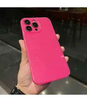 Силіконовий чохол "Bling color" для Apple iPhone 15 Pro Max Яскраво-рожевий