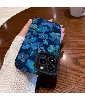 Силіконовий чохол "Cute Style" Blue Flowers для Apple iPhone 14 Pro
