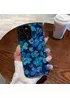 Силиконовый чехол "Cute Style" Blue Flowers для Apple iPhone 14 Pro