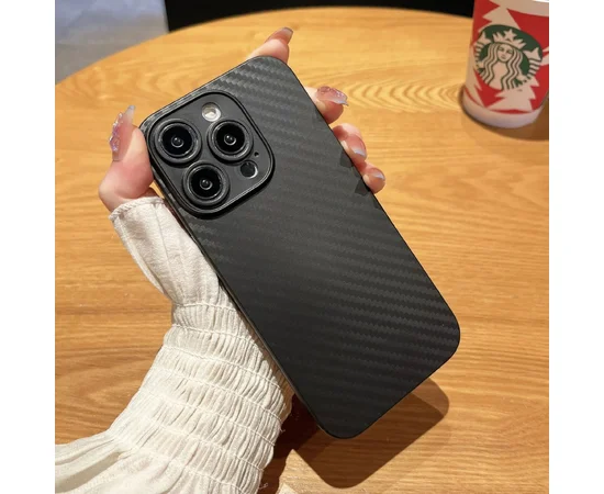 Пластиковий чохол "UltraThin Carbon" для Apple iPhone 13 Pro Чорний