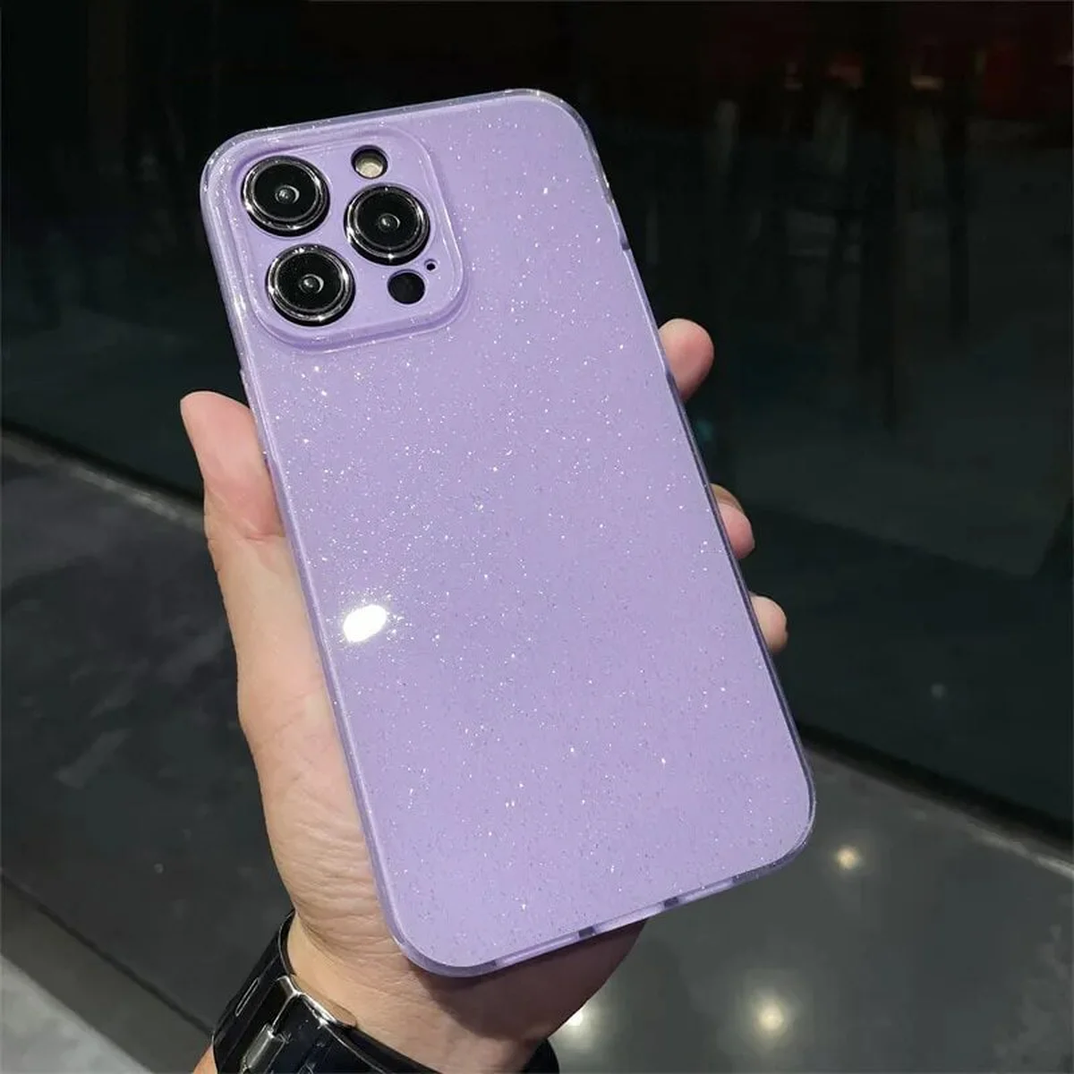Силиконовый чехол "Bling color" для Apple iPhone 13 Pro Max Фиолетовый