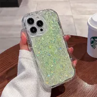 Силиконовый чехол "Bling Cute Wave" для Apple iPhone 13 Pro Max Зеленый